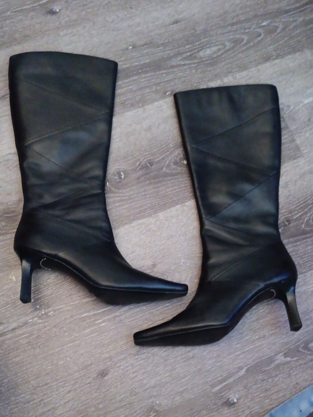 Style & Co. Black Mid-Calf Pointed-Toe Kitten Heel Boots